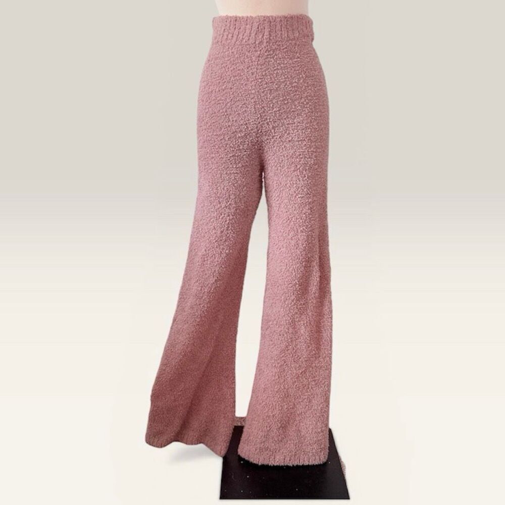 La Grown Brown Teddy Flare Bellbottom High Waisted Pants Small S
